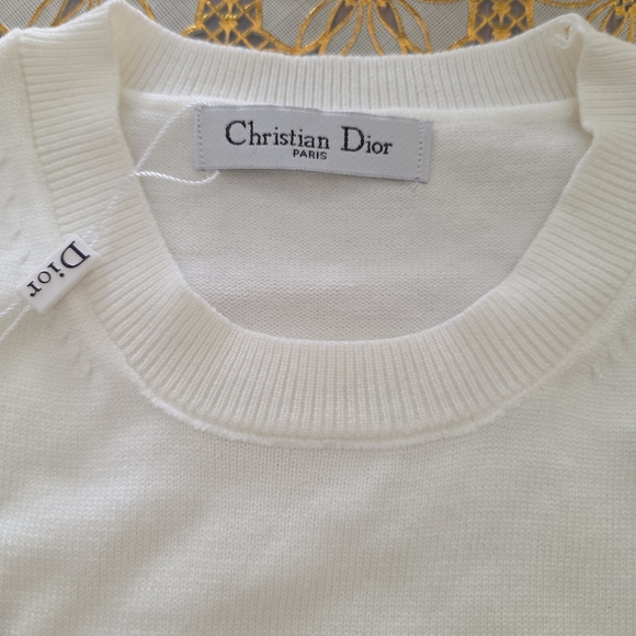 Dior Women's  Knitted White Embellished Top - Picture 4 of 10